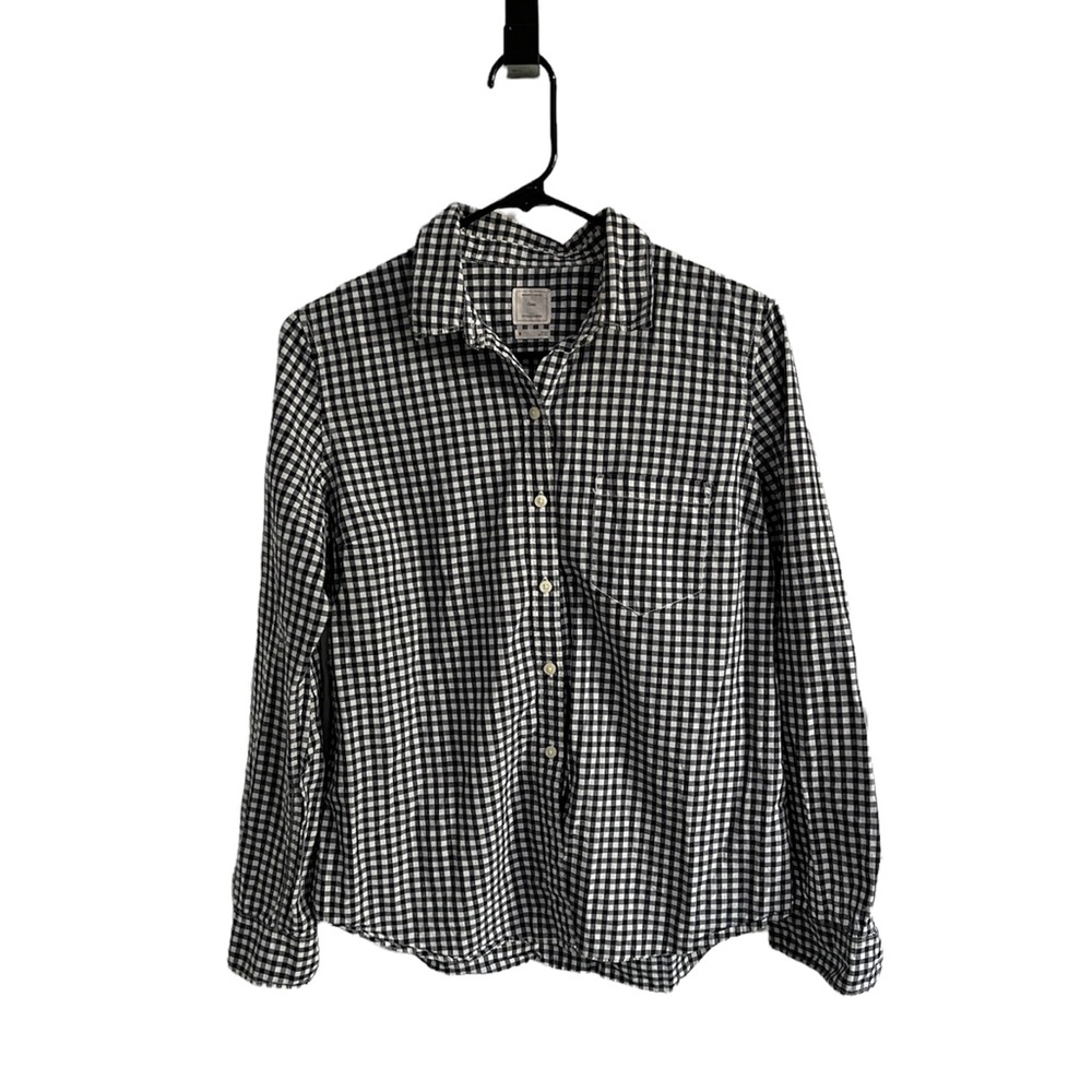 Gap fitted boyfriend flannel long sleeve shirt medium